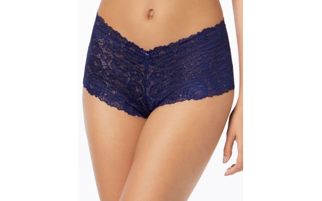  INC Lace Boyshort, Navy Floral, Medium