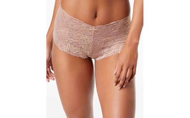  INC Lace Boyshort, Taupe Dream, Large
