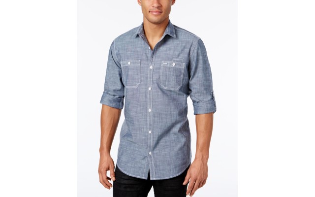  INC Men’s Chambray Dual-Pocket Shirt
