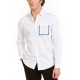  INC Men's Contrast Pocket Shirt, White, X-Large