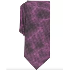 INC International Concepts INC Men’s Static Abstract Slim Tie (Magenta, One Size)