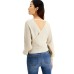  INC Metallic Surplice Sweater, Natural, Medium