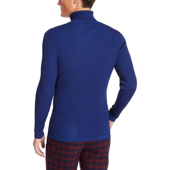  INC Onyx Men’s Ribbed Turtleneck Sweater, Navy, Medium
