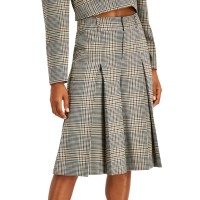 INC International Concepts INC Pleated Plaid Gaucho Pants (Beige), Beige, 8