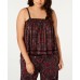  INC Plus Size Smocked Paisley Jumpsuit Dark Red, Dark Red, 3X
