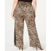  INC Plus Size Smocked-Waist Animal-Print Pants
