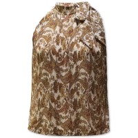Inc International Concepts  INC Printed Tie-neck Top Paisley Parade (White), Paisley Parade, Small