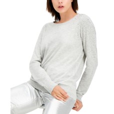 INC International Concepts INC Rhinestone-Shoulder Sweater
