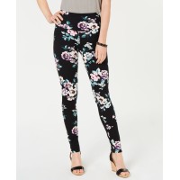 INC International Concepts INC Shaping Printed Leggings (Black, X-Small)