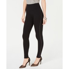 INC International Concepts INC Shaping Studded Leggings (Black, Medium)