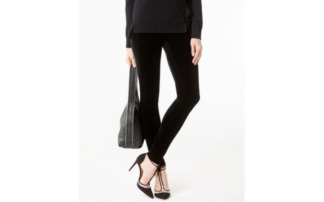  INC Velvet Skinny Pants, Black