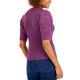  INC Women’s Marled Short-Sleeve Sweater (Purple, Small)