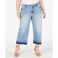 INC International Concepts INC Women’s  Plus Size Cropped Culotte Jeans Blue Size 16W