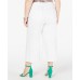 INC Women’s  Plus Size Cropped Culotte Jeans White 20W
