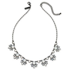 INC International Concepts Jet-Tone Crystal Statement Necklace (Black)