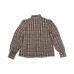  Jolie Printed Ruffled Blouse Jolie Chain (Brown), Brown, Medium