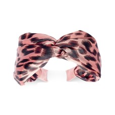 INC International Concepts Leopard-Print Knotted Fabric Headband (Pastel Pink)