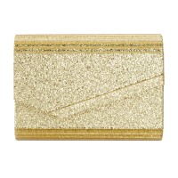 INC International Concepts Maria Envelope Glitter Clutch, Gold
