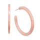  Medium Resin Open Hoop Earrings (Pink)
