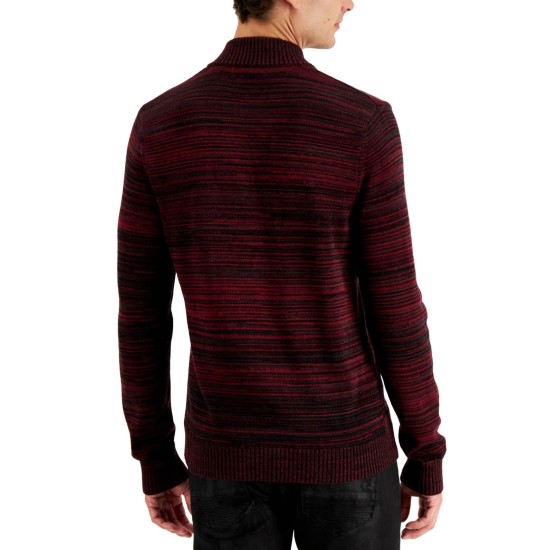 Inc International Concepts Mens Atrack Half-Zip Sweater (Wine, Small)
