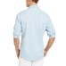  Men’s Avery Zip-Pocket Shirt (Blue,XS)