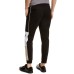  Men’s Blocked-Side Jogger Pants (Black, 2XL)