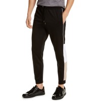 INC International Concepts Men’s Blocked-Side Jogger Pants (Black, 2XL)