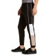 Men’s Blocked-Side Jogger Pants (Black, 2XL)