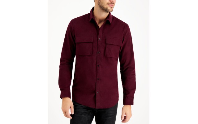  Mens Cord Shirt Port (X-Small)