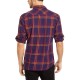  Men’s Marc Plaid Shirt (Purple, XXL)