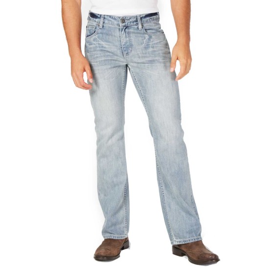  Men’s Modern Bootcut Jeans (Light Wash, 38X34)