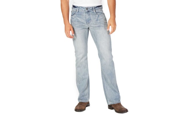  Men’s Modern Bootcut Jeans (Light Wash, 38X34)