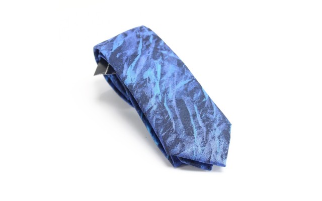  Men’s Neck Tie Blue Demna Geometric Abstract Skinny Slim Silk Ties