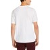  Men's Pintucked Moto T-Shirt with Metallic Faux-Leather Piecing, White, X-Large