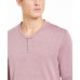  Men’s Radar Long-Sleeve Henley (Pink,L)