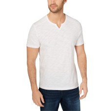 INC International Concepts Men’s Ribbed Split Tee T-Shirts, White, 3XL