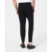 Men’s Slim-Fit Cropped Side-Stripe Pants (Black, 36)