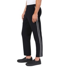 INC International Concepts Men’s Slim-Fit Cropped Side-Stripe Pants (Black, 36)