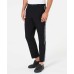  Men’s Slim-Fit Cropped Side-Stripe Pants (Black, 36)