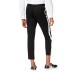 Men’s Slim-Fit Stretch Side Stripe Cropped Knit Pants (Deep Black, 32X30)