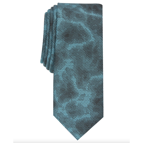  Men’s Static Abstract Slim Tie (Aqua, One Size)