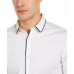  Men’s Stretch Floral Shirt (White, XL)