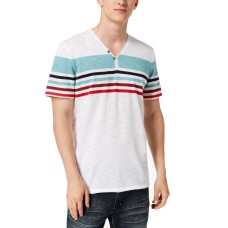 INC International Concepts Men's Striped Split-Neck T-Shirts