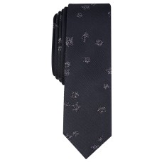 INC International Concepts Men’s Textured Abstract Tie (Black)