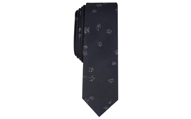  Men’s Textured Abstract Tie (Black)