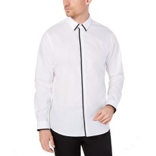 INC International Concepts Men’s Victor Shirt (White, XL)