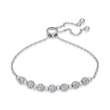 INC International Concepts Pavé Fireball Slider Bracelet (Silver)