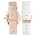  Pink & White Interchangeable Strap Watch (Pink)
