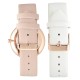  Pink & White Interchangeable Strap Watch (Pink)