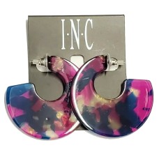 INC International Concepts Purple Multicolor Shades Resin Earrings